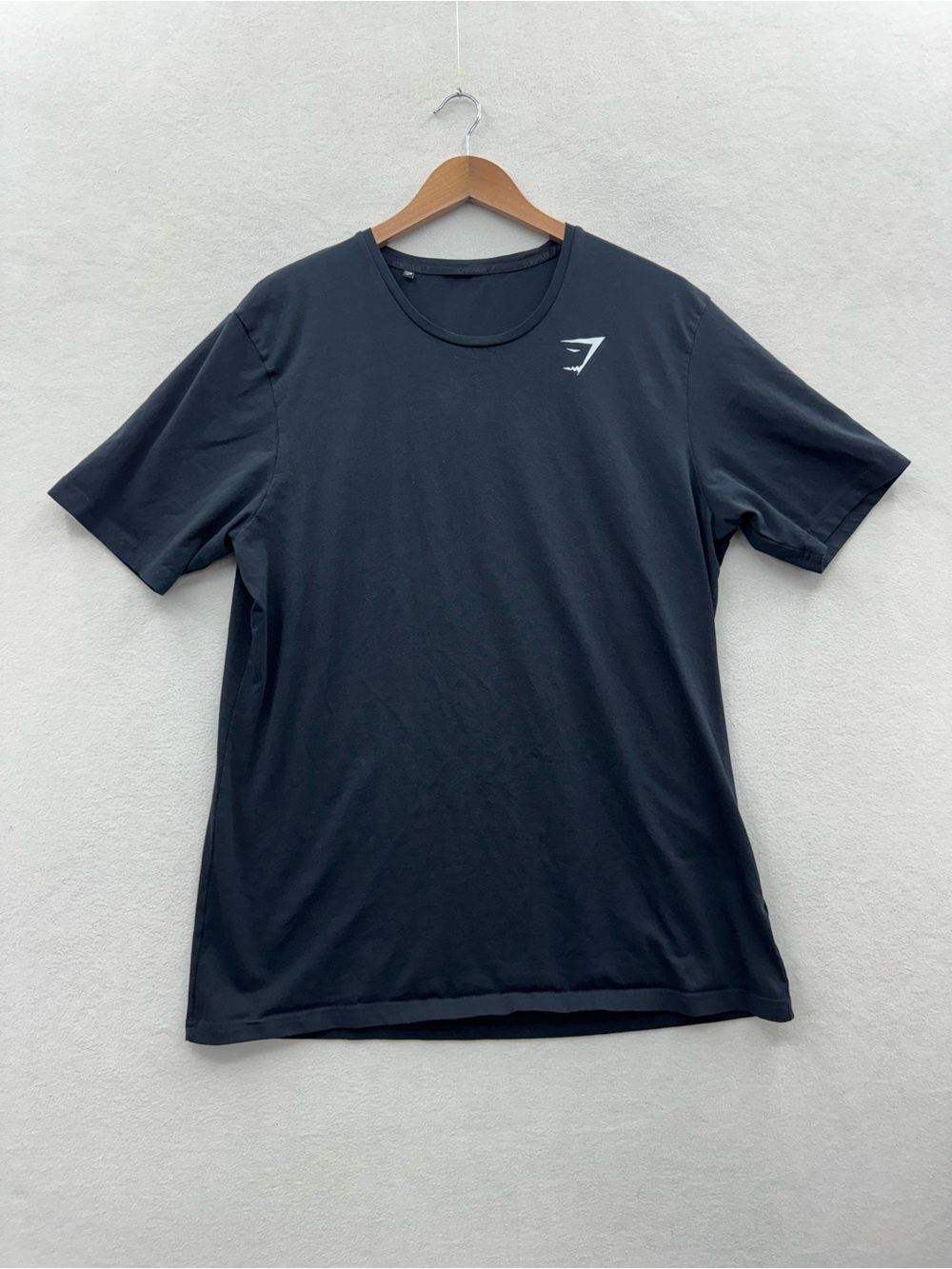 Gymshark Men's Black XL Crew Neck Short Sleeve Logo Polyester T-Shirt
